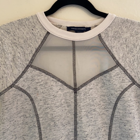 French Connection Grey Sweatshirt Dress - Picture 2 of 6